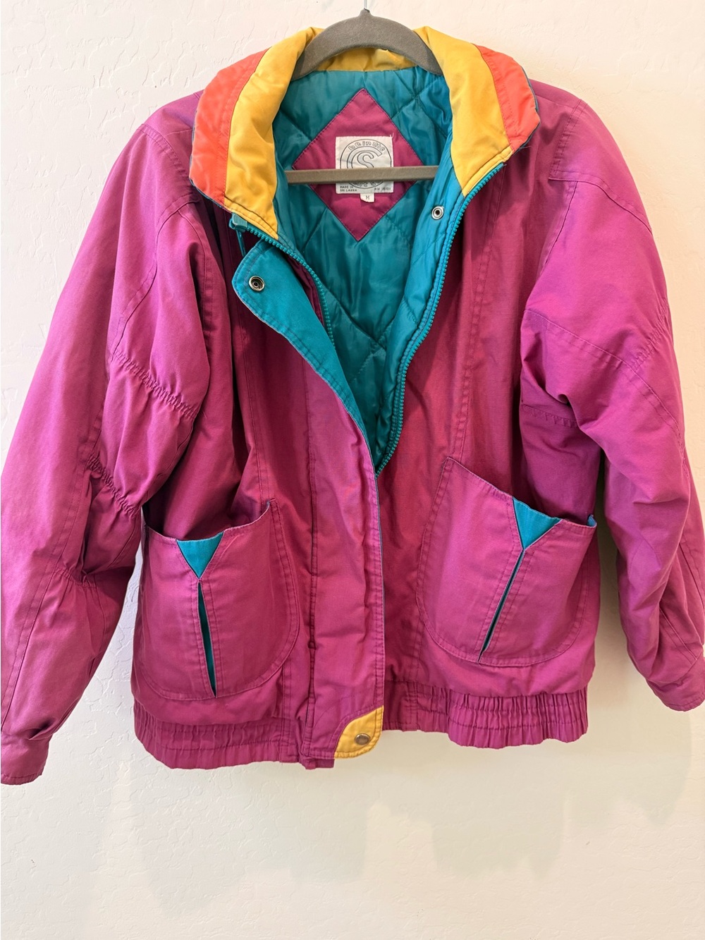 Vintage 90s Sunrise Gear Medium Colorblock Jacket